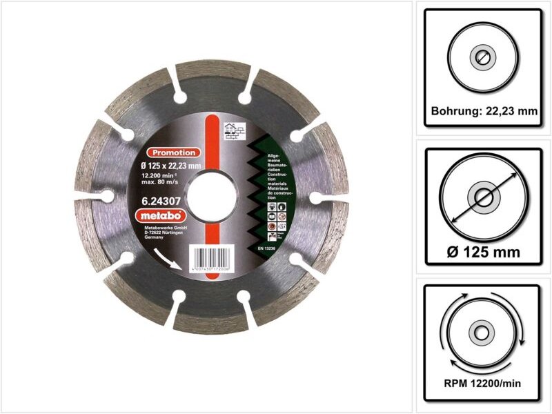 Metabo - Diamanttrennscheibe-SP 125x22,23 mm