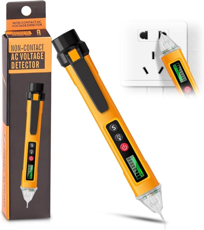 Spannungsprüferstift (12–1000 V), berührungsloser Spannungsprüfer mit Taschenlampe, Spannungsprüfer mit akustischem und ...