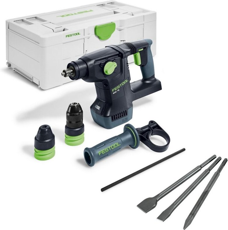 Festool Akku Kombihammer KHC 18 EB-Basic 577447 + Müllner Meißelsatz 230mm 3tlg
