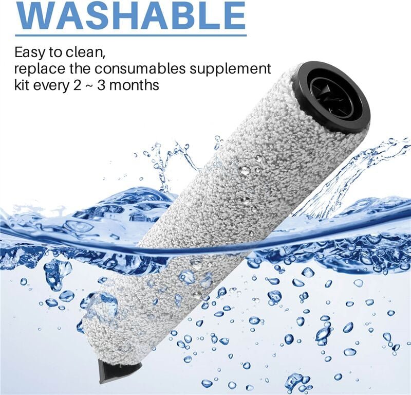 2Er-Pack ErsatzbüRstenwalze für IFloor 3 / Floor One S3 Nass-Trocken--Staubsauger-ZubehöR