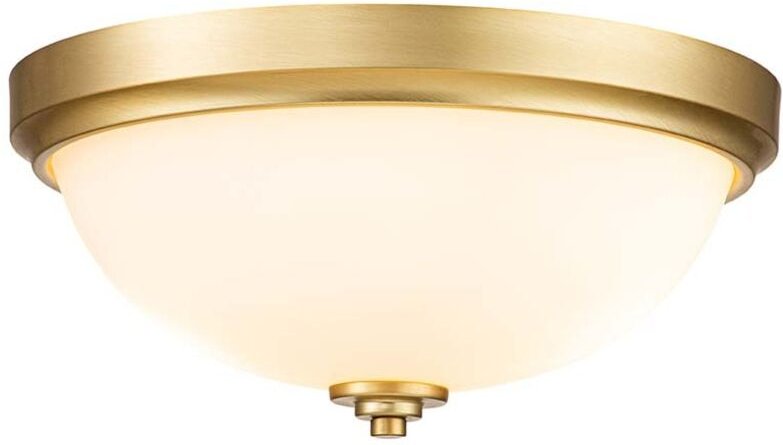 Elstead Feiss Malibu Bowl Semi-Flush Deckenleuchte Messing gebürstet, IP44