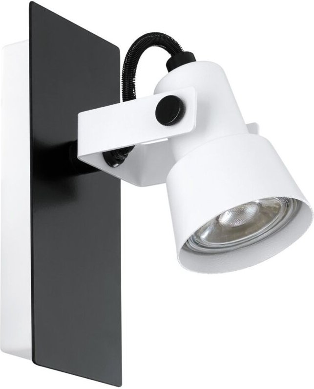 Led Wandlampe Trillo, Wandleuchte für innen, Wandspot mit schwenkbarem Spot, Metall in Weiß und Schwarz, Wand Lampe für ...