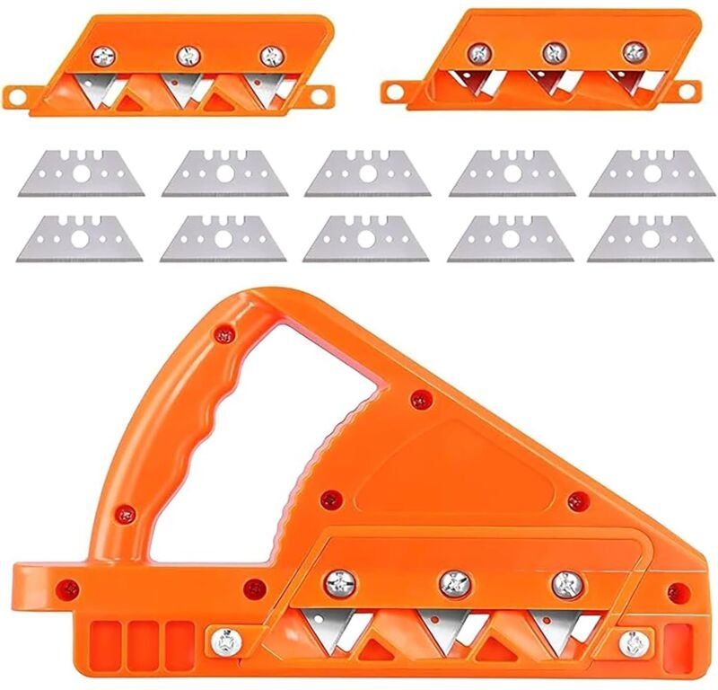 Kantenhobel für Gipskartonplatten (45° und 60°) – Robust und vielseitig – Gipskartonschneider – Handhobel – Schneidwerkz...