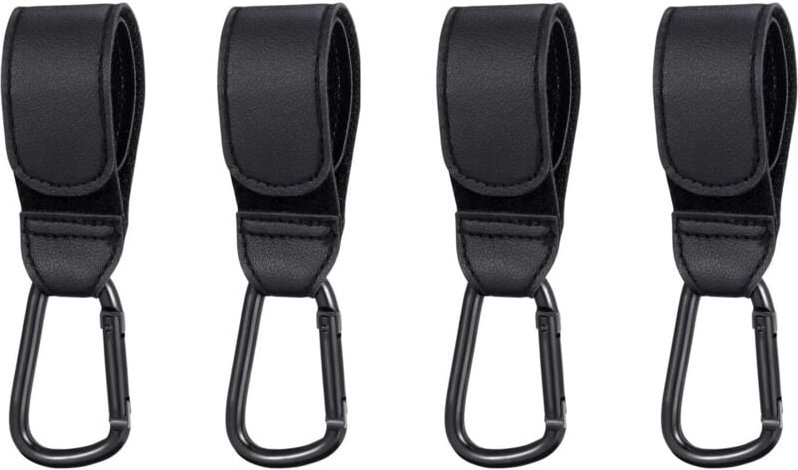 Bluedeer - Kinderwagen Haken für Taschen (4 Stück) - Großer Universalkarabiner für Kinderwagen, Robuste Karabinerhaken a...