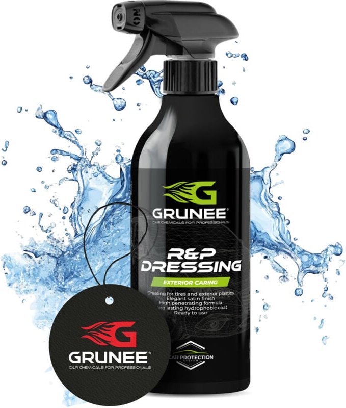 Reifenpflegemittel schwarz für Kunststoffe GRUNEE R&P DRESSING 0,5L + GRATIS