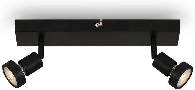 LED Deckenleuchte Deckenlampe Spots schwenkbar 5W 2xGU10 schwarz Briloner