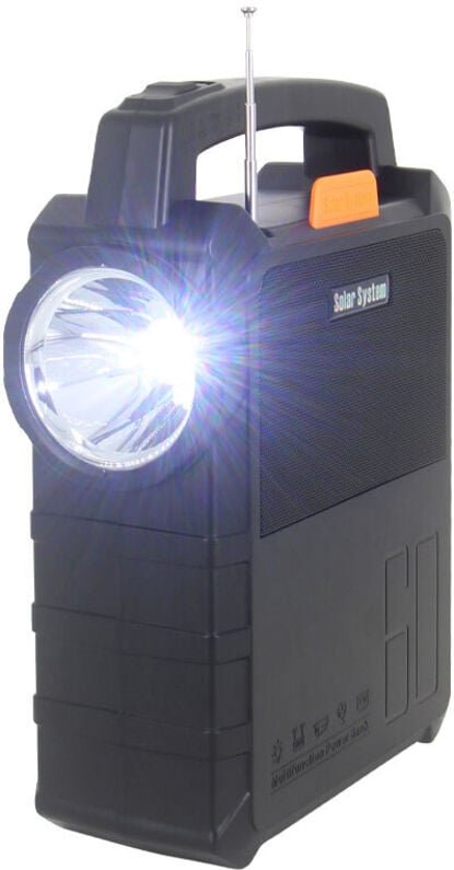 Tragbares Kraftwerk mit Solarpanel-Kit, integrierten Solargeneratoren für den Außenbereich, Taschenlampe, Solar-Powerban...