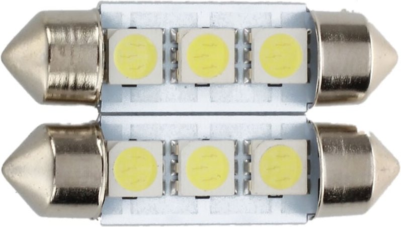 Tlily - 2x C5W 3 led smd 5050 36mm Xenon Weiß Birne platte Girlanden dome decke lampe auto licht