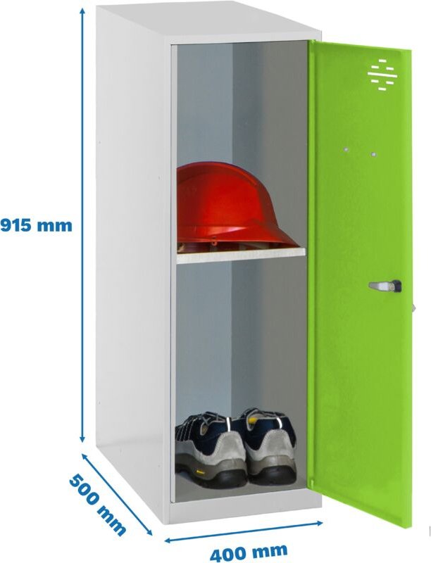 Simonrack Simonlocker Dism Mini grau mit grüner Tür