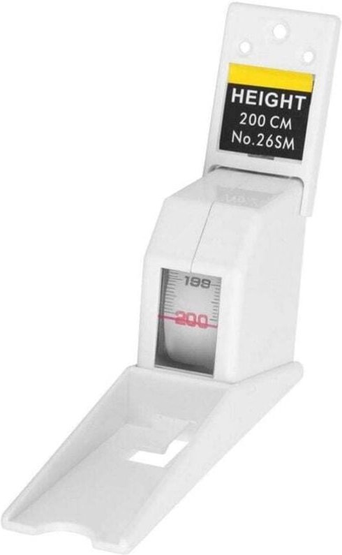 Höhenmaßband, 2 Meter einziehbares Höhenmesslineal für Erwachsene und Kinder zur Höhenmessung(Weiß)