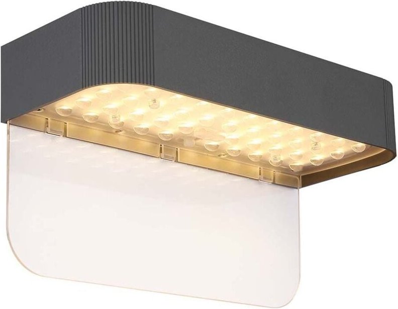 Solarleuchte Wandleuchte Außenlampe Bewegungsmelder Gartenlampe grau LED