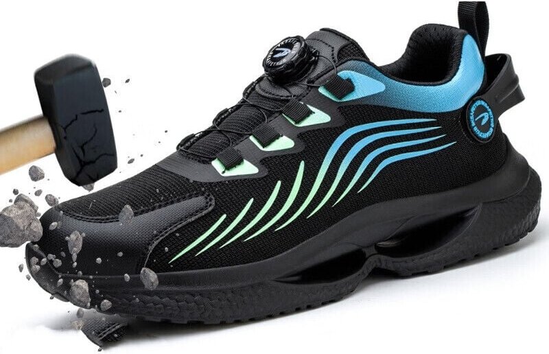 Große, rutschfeste, pannensichere Arbeitssicherheitsstiefel für Herren mit drehbarer Schnalle, atmungsaktive und langleb...