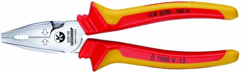 Sb vde 8250-180 h VDE-Kraft-Kombinationszange mit Hüllenisolierung 180 mm