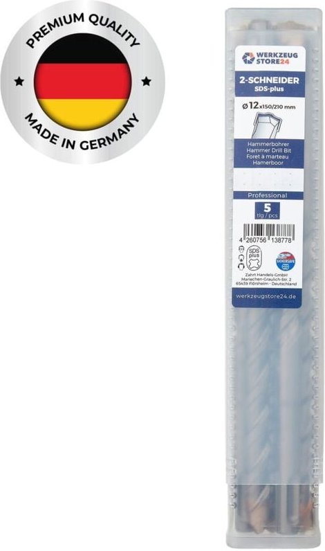 Ws24 - 5x SDS-Plus Hammerbohrer pro ø 12 x 210 / 150 mm 100423