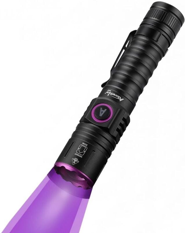SV87 5 W UV-LED-Taschenlampe, 395 nm, Typ C, wiederaufladbar über USB, Zoom, tragbarer Ultraviolett-Schwarzlicht-Urindet...