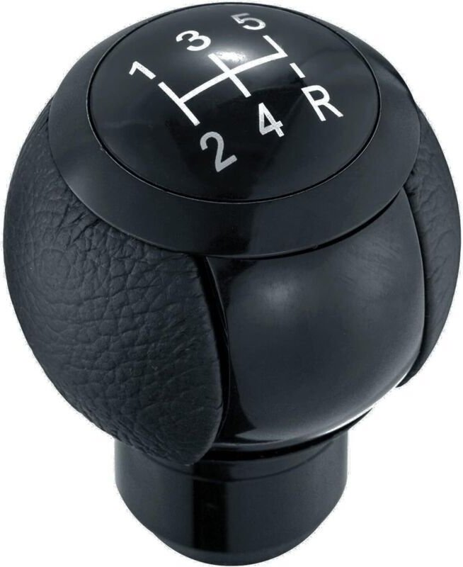 5-Gang-Schaltknauf aus Leder mit Kugelkopf, passend für die meisten Fahrzeuge mit Schaltgetriebe, schwarz