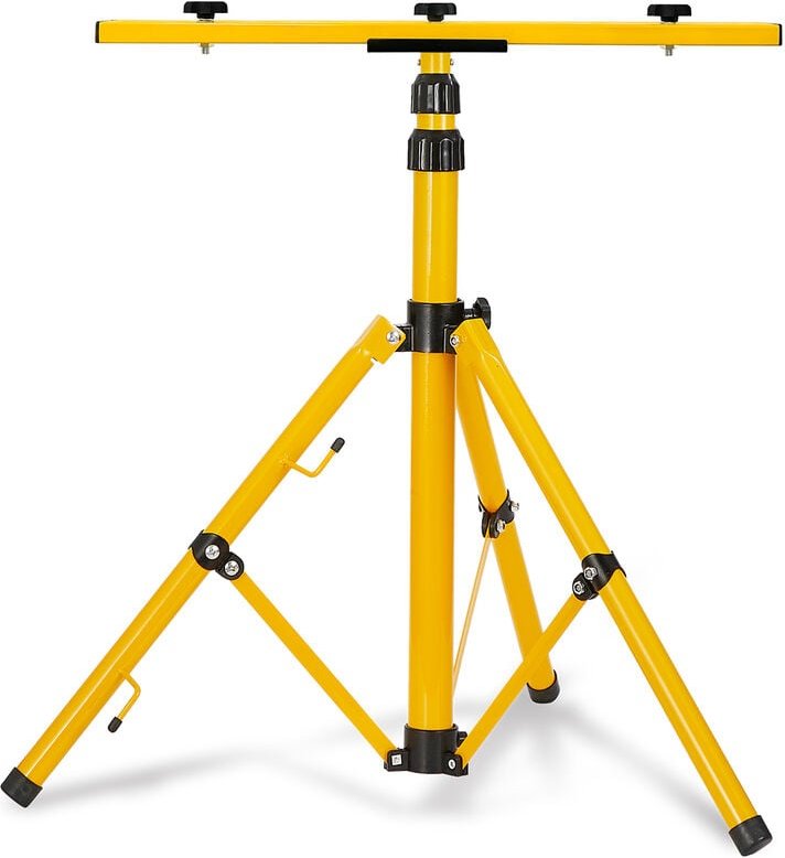 Thumbnail - Gelb Teleskop Stativ led Strahler Flutlicht Fluter Baustrahlerstativ Höhenverstellbar 63.5cm-153.5cm - Aufun