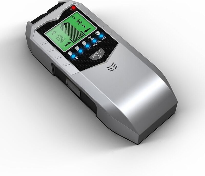 Tragbarer Wandscanner, Sensor, elektronischer Balkenfinder (Holz), Erkennung von AC-Leitungen (Silber)