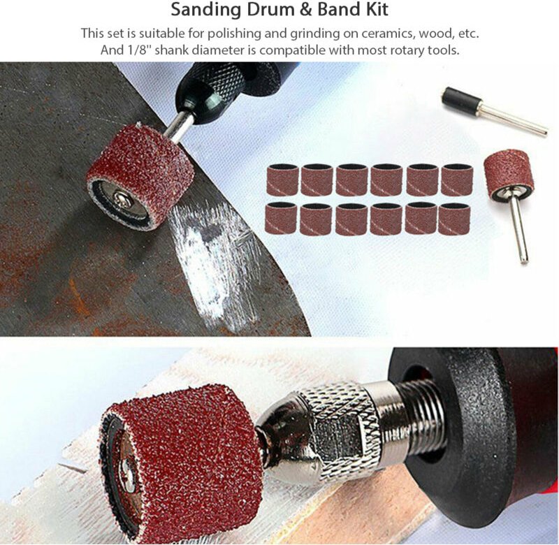 151pcs Rotary Tool Accessoires Kit Universal 1/8 '' Shank Electric Drill -Ausstattung zum Schneiden von Schleifenpoliere...