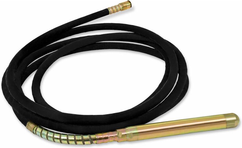 Stahlverstärkte Rüttelflasche mit 60mm Durchmesser und 10m Schlauchlänge, Ersatzteil für Betonrüttler, Flaschenrüttler, ...