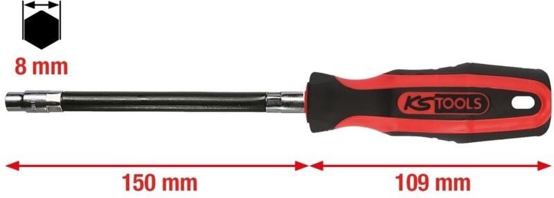 Ergotorque Stecknuss-Schraubendreher, 8mm