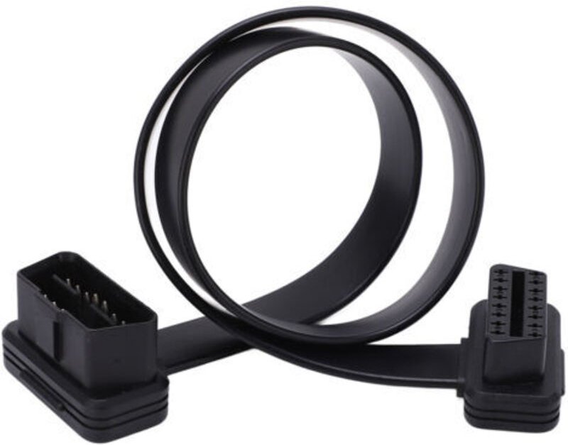 OBDII-Verlängerungskabel mit 16-poligem Stecker auf Buchse, Kfz-Diagnosekabel für OBD2-Scanner und Codeleser, 0,4 m / 1,...