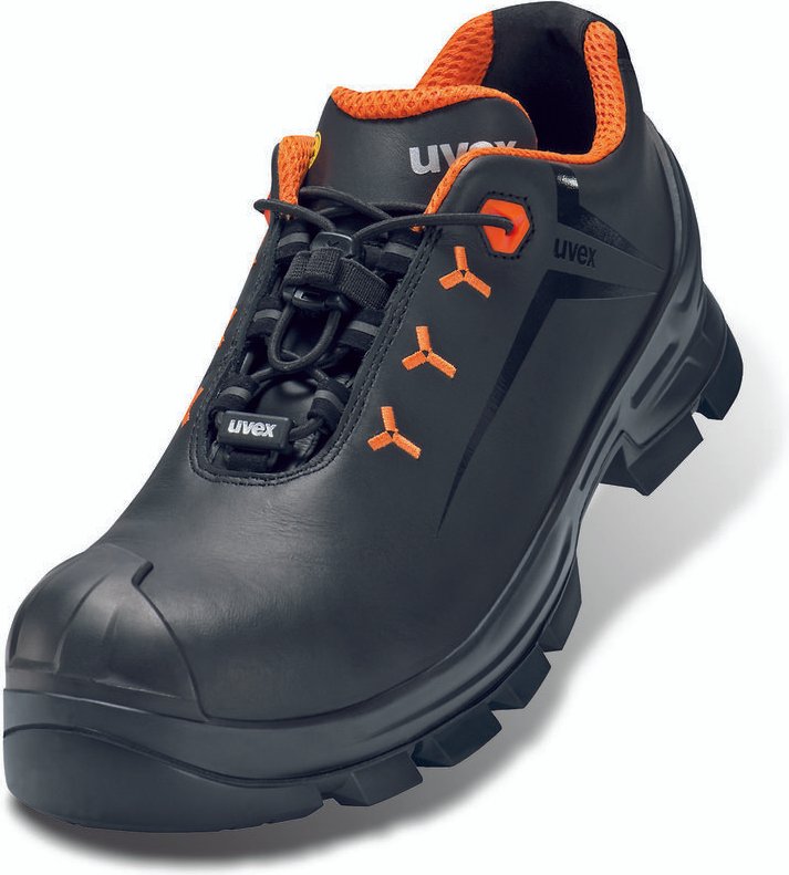 UVEX 2 MACSOLE Sicherheits-Halbschuh Gr. 38 W11 S3L ESD SR HRO schwarz/orange 6522.2