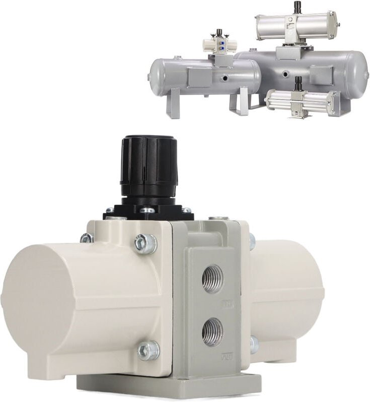 Ej.life - Gas-Booster-Pumpe, SMC-Typ Einstellbare Stabile Druckerhöhungs-Luft-Booster-Pumpe für den Industriellen Einsat...