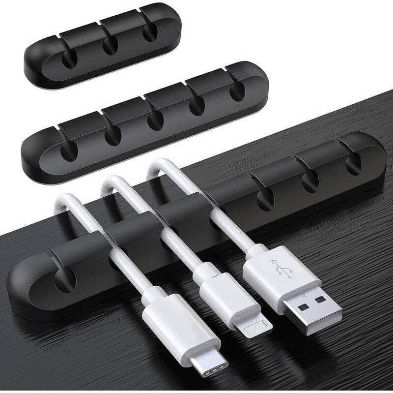 Thumbnail - Ulisem - Kabel-Organizer-Clips für den Schreibtisch, 3er-Pack Kabelhalter, Kabel-Organizer, Kabelmanagement, Kabelaufger...