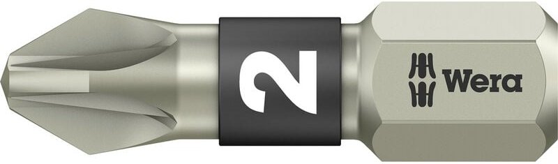Thumbnail - Wera 3855/1 TS PZ 2 X 25 MM 05071021001 Kreuzschlitz-Bit PZ 2 Edelstahl D 6.3 1 St.
