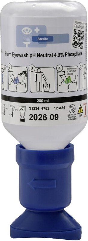 Eywash 4,9 % pH Neutral 200 ml, m. Staubkappe - Plum