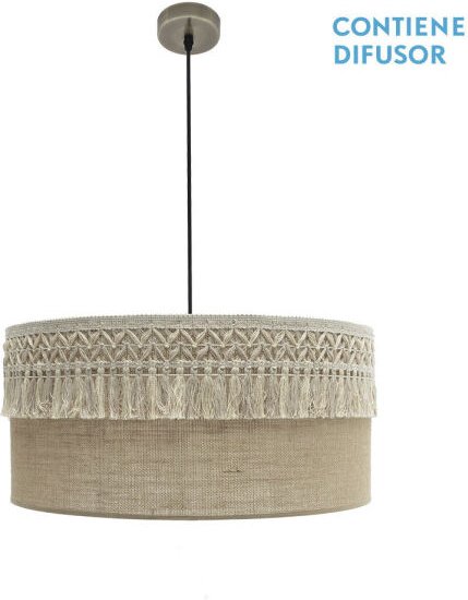 Fabrilamp - akunadecor Leder Pendelleuchte mit Schirm From Stoff From Die Ekaterina Serie