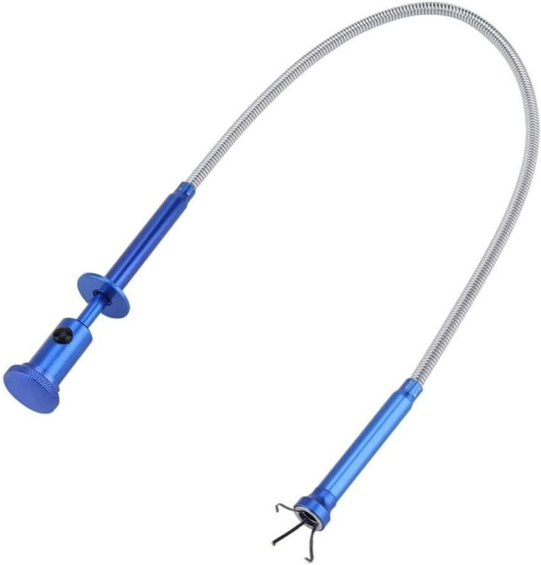 Flexibles Multifunktions-Aufnehmwerkzeug mit vier Klauen (Magnet + 4 Klauen + LED-Licht), magnetischer Greifer mit lange...
