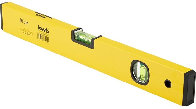 Thumbnail - Wasserwaage Aluminium 40 cm, 0,5 mm/m Genauigkeit, hoch präzise geschliffen, je 1 Horizontal-und Vertikallibelle - KWB