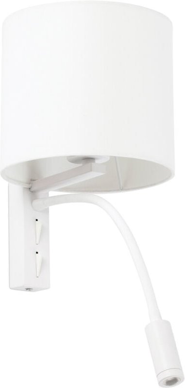 Faro Tira - Wandleuchte Weiß E27 mit Leselampe 3W 3000K