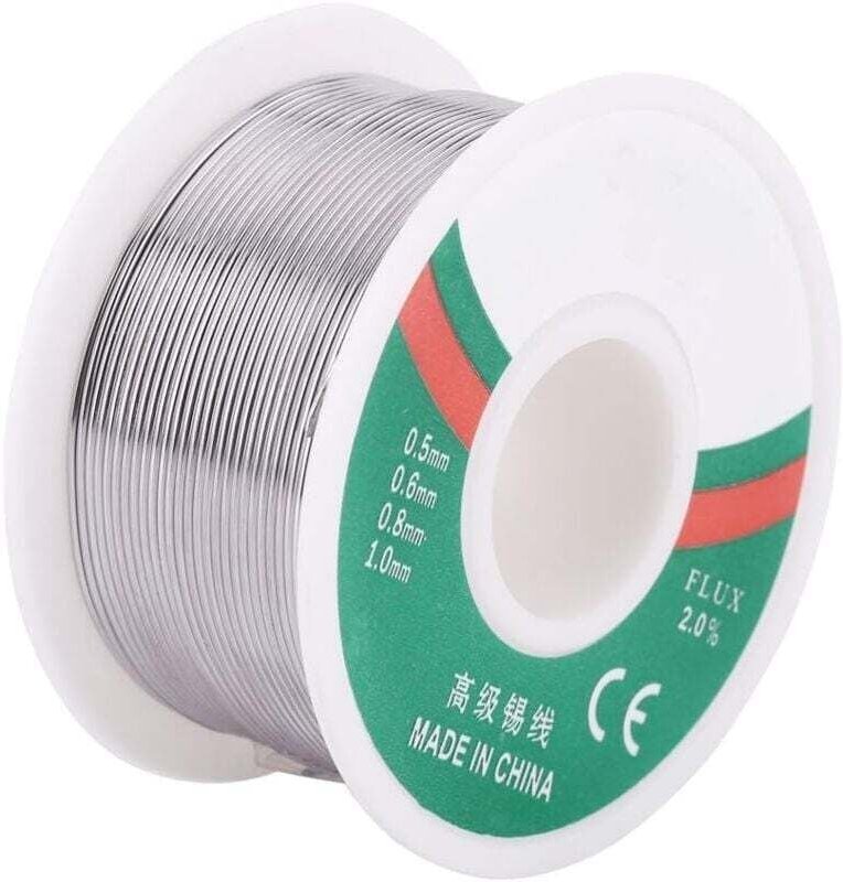 Aiperq - 0,8 mm/100 g bleifreie Lötdrahtrolle Kolophoniumkern Lötflussmittel Zinnrolle