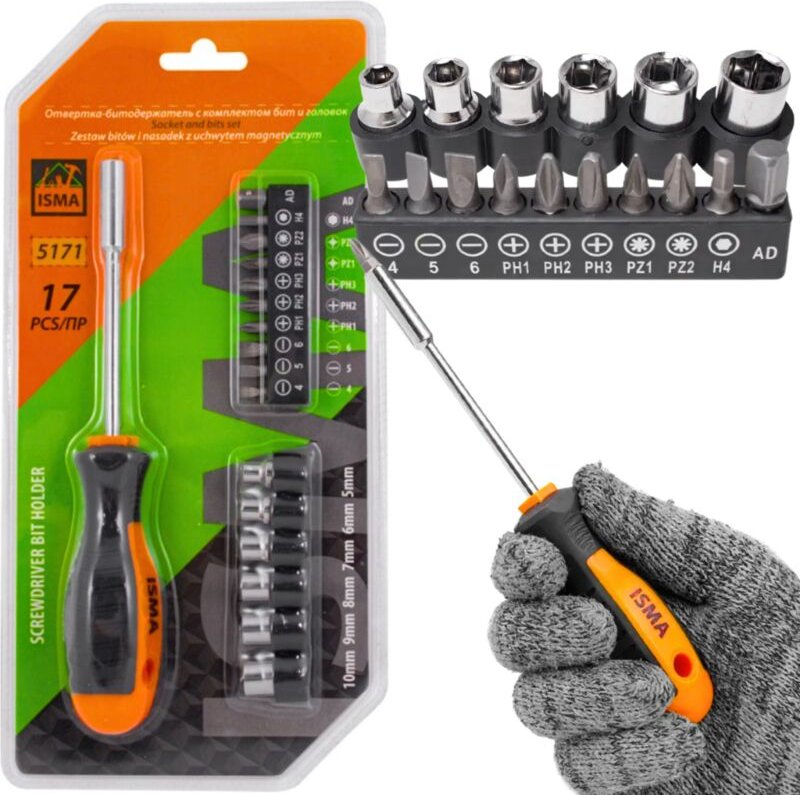 ISMA Universal-Schraubendreherbit-Set, 17-teilig