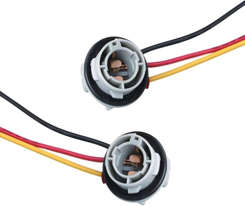 Tigrezy - 2 Stück Auto 1157 180-Grad-LED-Blinkerhalterstecker, Blinker-Bremslicht-Rücklichtlampenfassung, universelles Z...