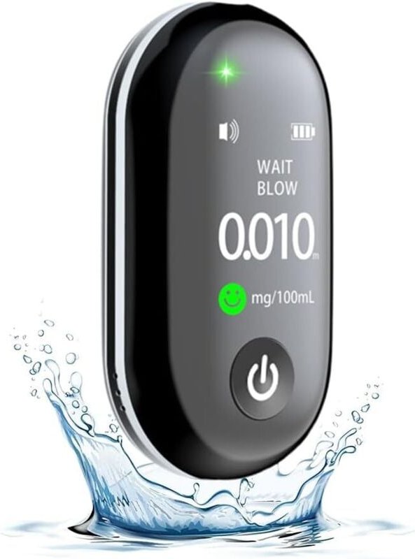 Alkoholtester, Alkoholtester Promillemessgerät Professioneller Alkoholmessgerät mit Digitalem LCD-Anzeige Tragbarer Alko...