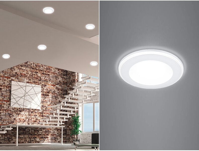 Runder LED Deckeneinbaustrahler AURA Weiß matt Ø 8,2cm