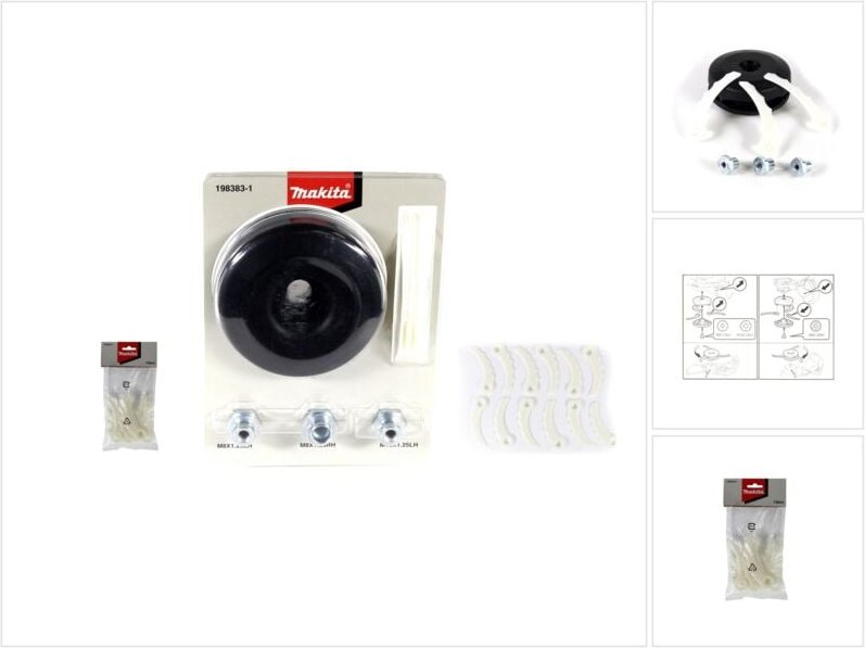 Messerkopf Kunststoff Set ( 198383-1 ) dur Zubehör + 12 Messer aus Kunststoff für Messerkopf - Makita