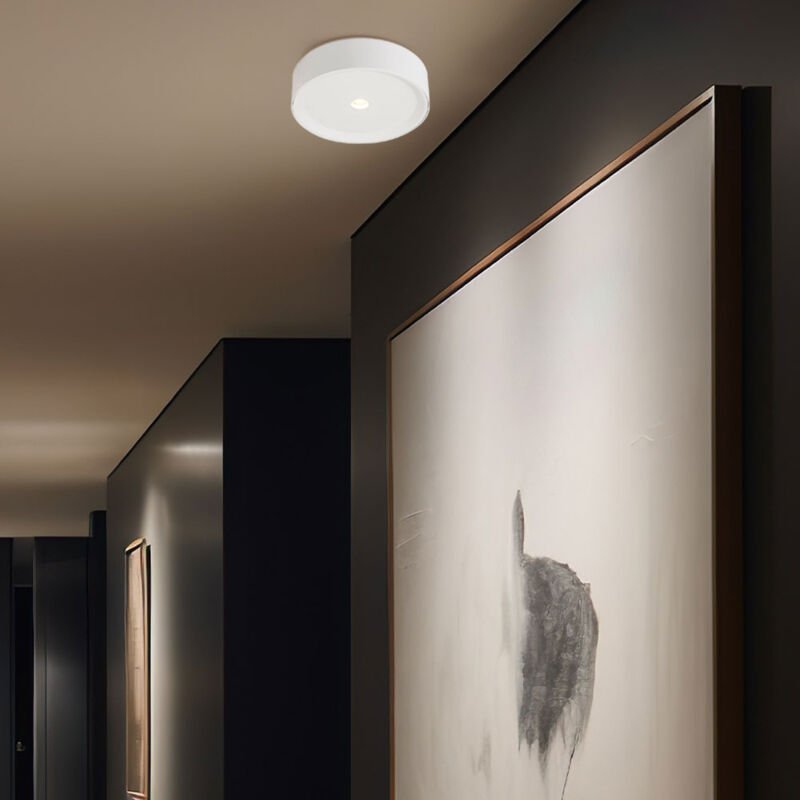 Globo Lighting - Deckenleuchte led Deckenlampe weiß Küchenleuchte Flurlampe, Aluminium, 10W 470lm warmweiß, DxH 15 x 4 c...