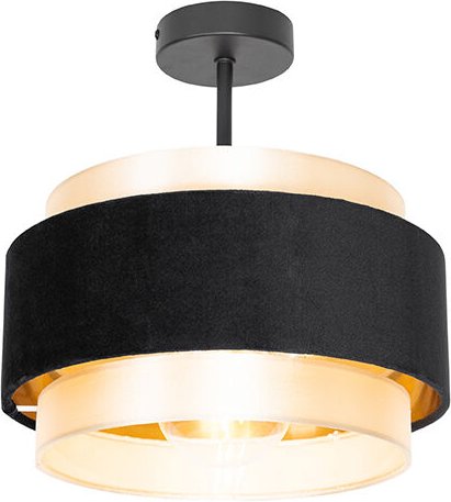 Moderne Deckenlampe Schwarz mit Gold - Elif