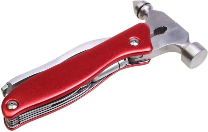 Multi-Tool-Edelstahl-Auto-Sicherheitshammer, tragbares Multifunktions-Werkzeugset für Auto-Notfall-Fluchtwerkzeug, Campi...