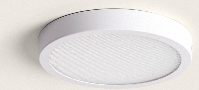 LED-Deckenleuchte 18W Rund Superslim (CRI90) Microprismatisch CCT Wählbar (UGR17) Ø205 mm Wählbar (Warm-Neutral-Kalt)