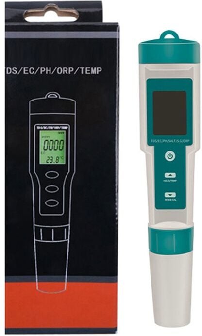 in 1 PH/TDS/EC/ORP/Salzgehalt/SG/Temperaturmessgerät C-600 Wasserqualitätstester für Trinkwasser, Aquarien PH