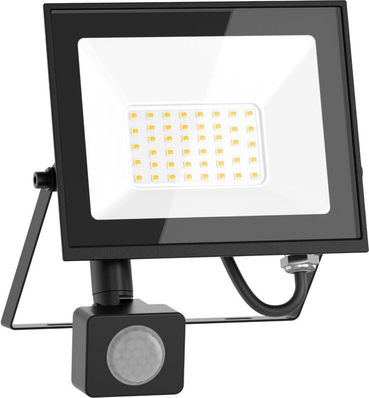 Mexen Luxpro+ LED-Flutlicht mit Bewegungssensor, 30W, Kalt - 6500K, 3300 lm, schwarz - L236-030-65-70