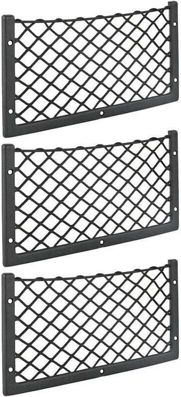 ZVD - Lot de 3 filets de rangement pour voiture - 36 x 18 cm - Haute élasticité, filet de rangement pour bagages, magazi...