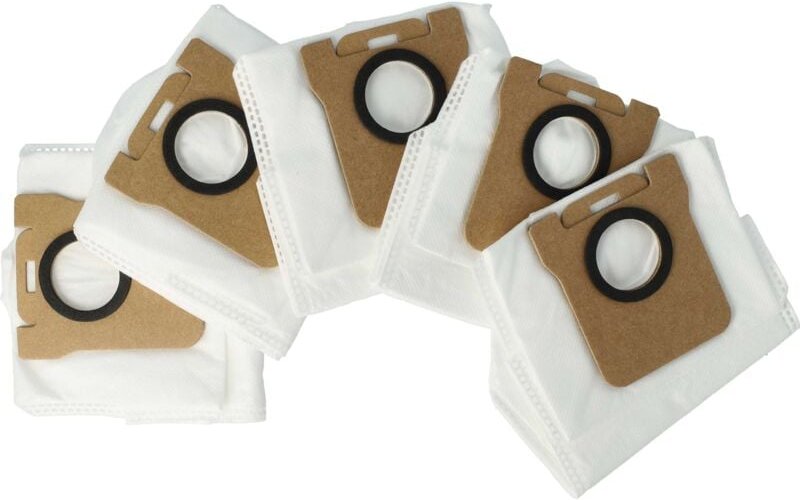 5x Staubbeutel kompatibel mit Xiaomi S20+, X10+, X20+, X10 Plus Saugroboter - Beutel für die Absaugstation - Vhbw