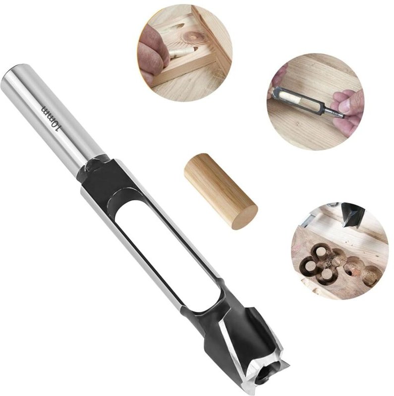 Doppelkuppel-Dübelschneider, Zapfenlochschneider, Holzdübel- und Bohrer für die Holzbearbeitung, 13 mm konischer Schaft,...